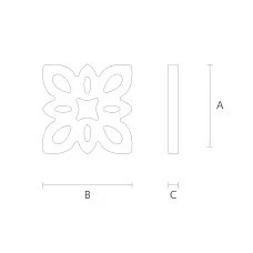 Carved Connector Element SNL-12 drawing