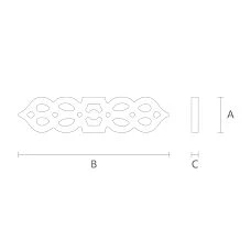 Carved Connector Element SNL-13, facade decor drawing