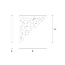 Carved Connector Element SNL-14, decoration drawing