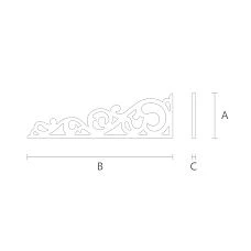 Carved Connecting Element SNL-15 decoration drawing