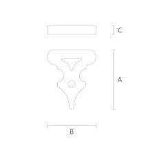 Carved Connecting Element SNL-19, drawing of wooden lace for home