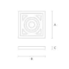 Carved Connecting Element SNL-2, drawing for dimensions