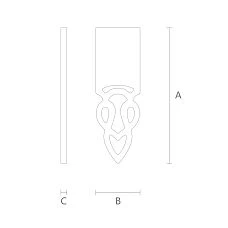Carved Connecting Element SNL-8, drawing of carved decor from pine