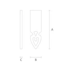 Carved Connecting Element SNL-9, door casing drawing