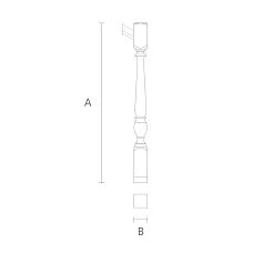 Turned wooden stair post L-055 drawing