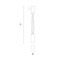 Beech staircase post drawing