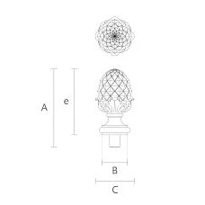 Wooden cap L-088 for giving your staircase coziness and nature &mdash; drawing