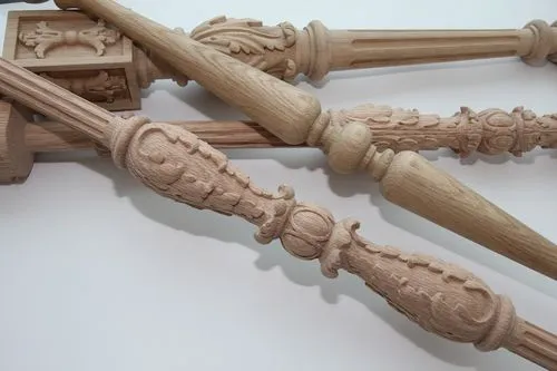 Thick wooden balusters