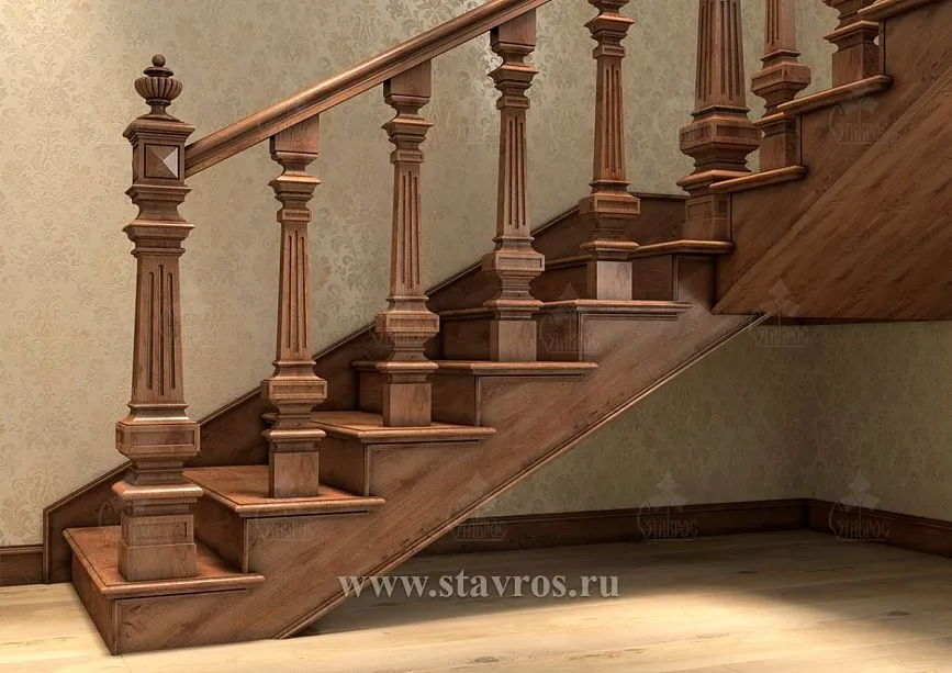 Decorative carved balusters for staircase RLE-050