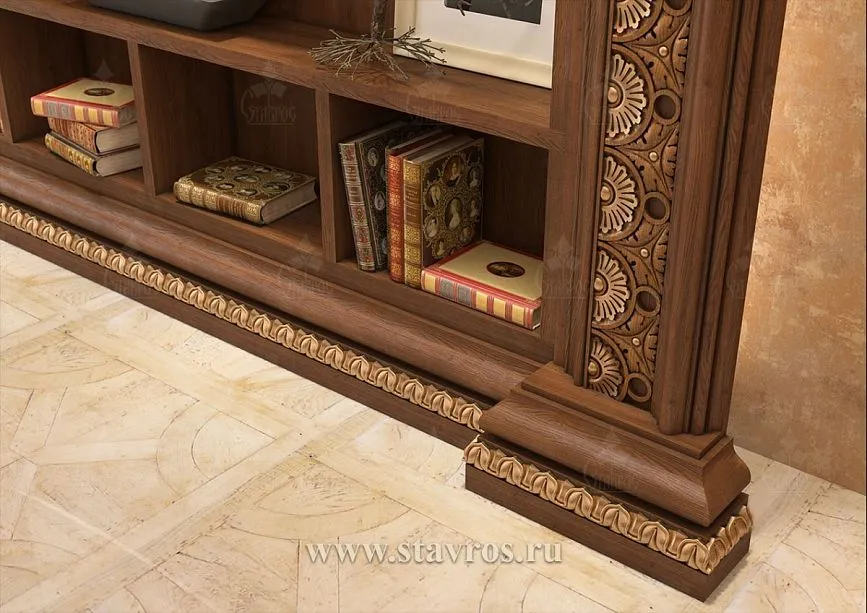 Base of carved wooden frame RTV-004 with gold ornament