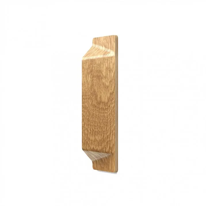 Side view of wooden handle