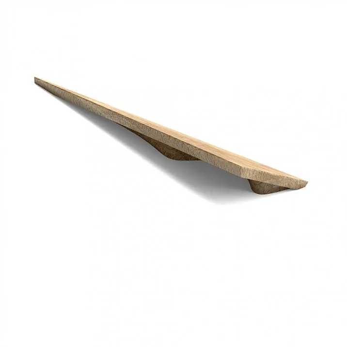 Wooden handle, top view