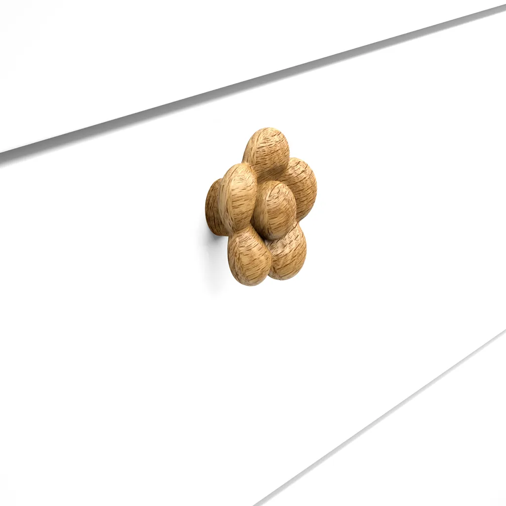 Wooden furniture handle Flower HL-043M drawing