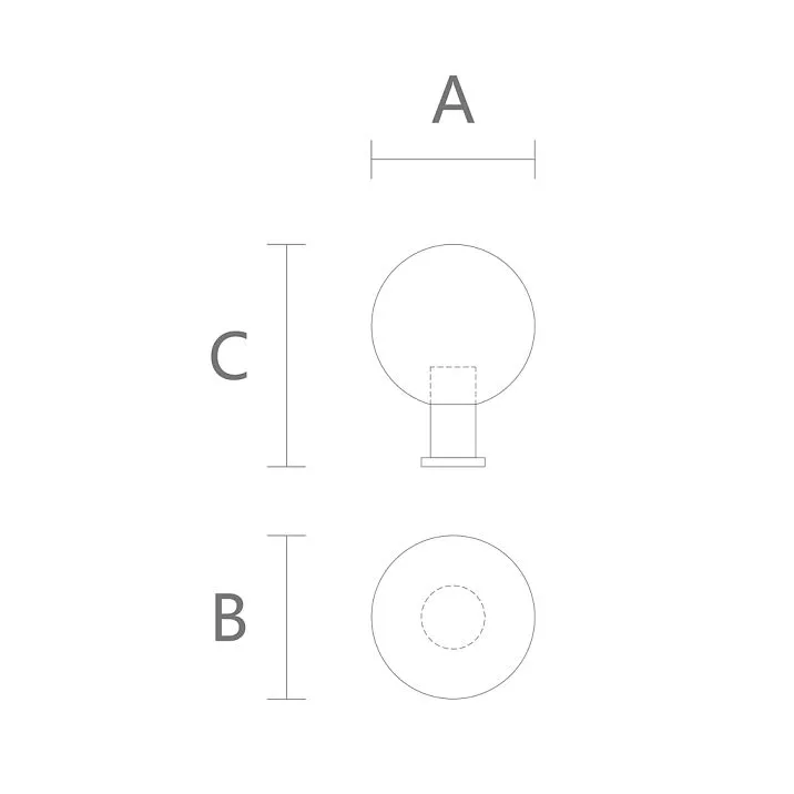 Jupiter HL-064M Furniture Handle - elegant design drawing