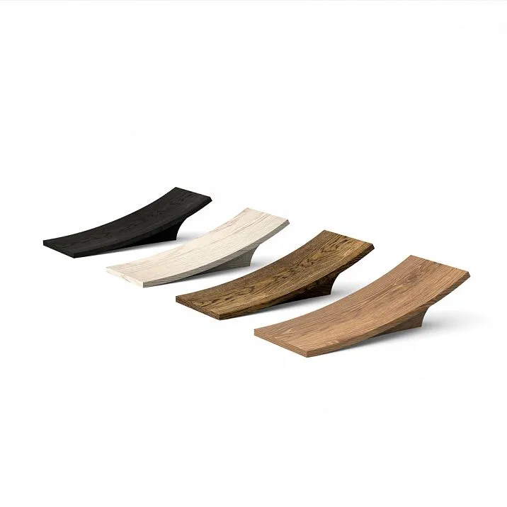 Painted rectangular wooden handles