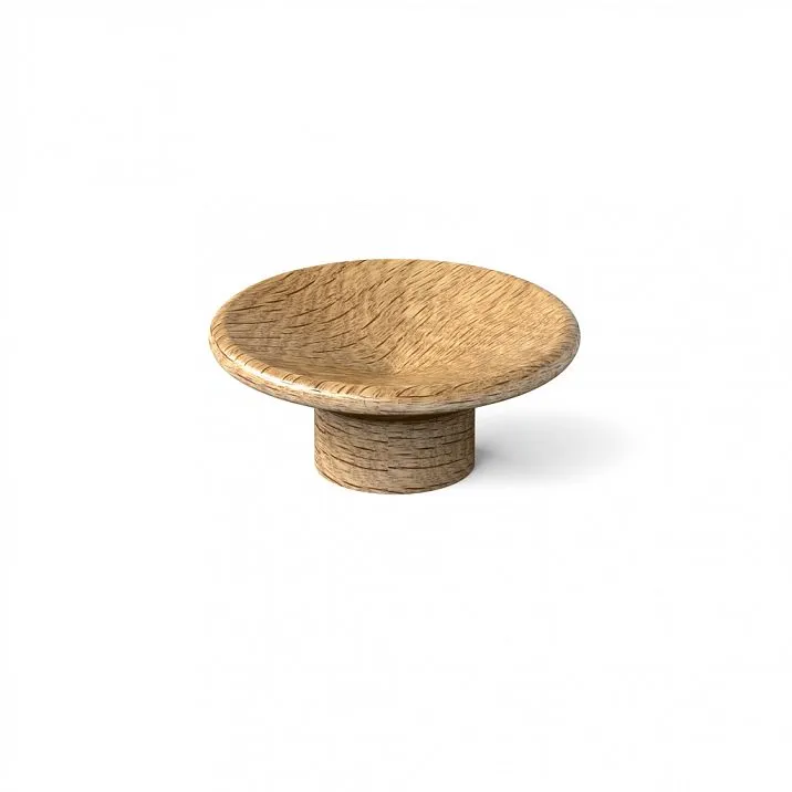 Photos of round wooden handles from solid wood