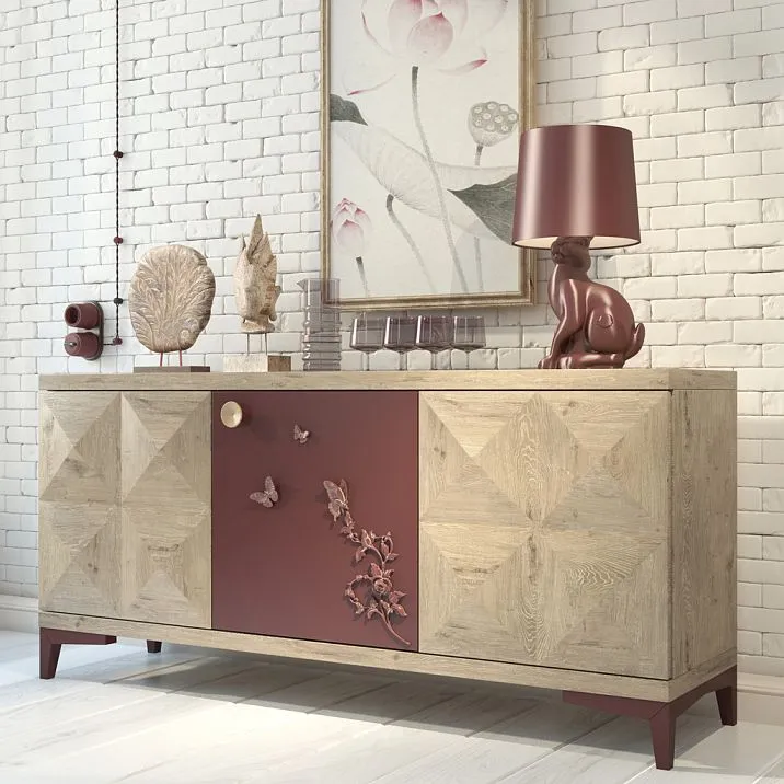 Furniture handle Sopp HL-042 in interior, wooden handles for furniture fronts
