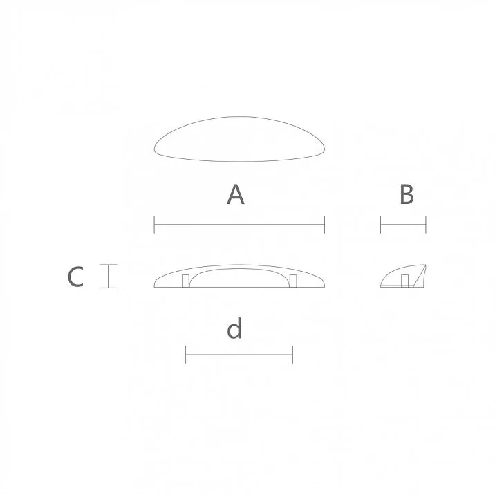 Oak handle drawing for furniture