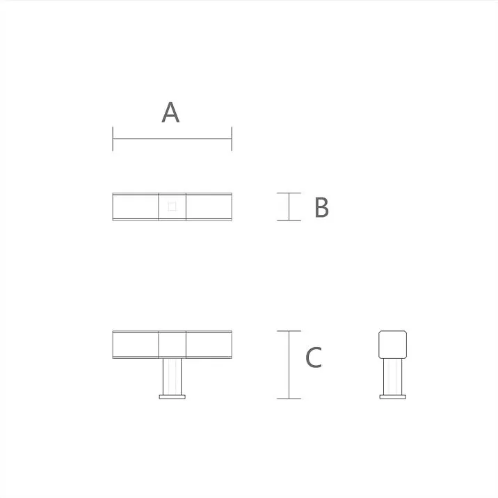 Taurus HL-060-2M Furniture Handle with Coating Drawing