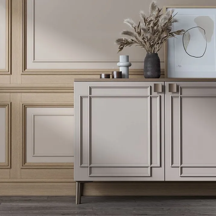 Tile HL-041 wooden furniture handle in interior on a cabinet