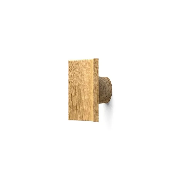 Square wooden handles on front panel