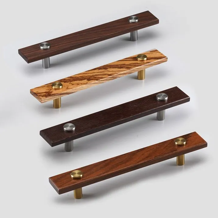 Xylon HL-056-1M furniture handle made of solid wood - top view