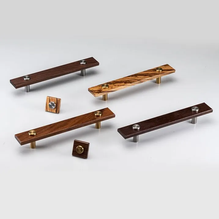 Xylon HL-056-1M furniture bracket handle with protective coating, solid wood. Stylish design for modern and classic interiors, durable