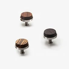 Altair HL-067M furniture handle made of solid wood with metal base