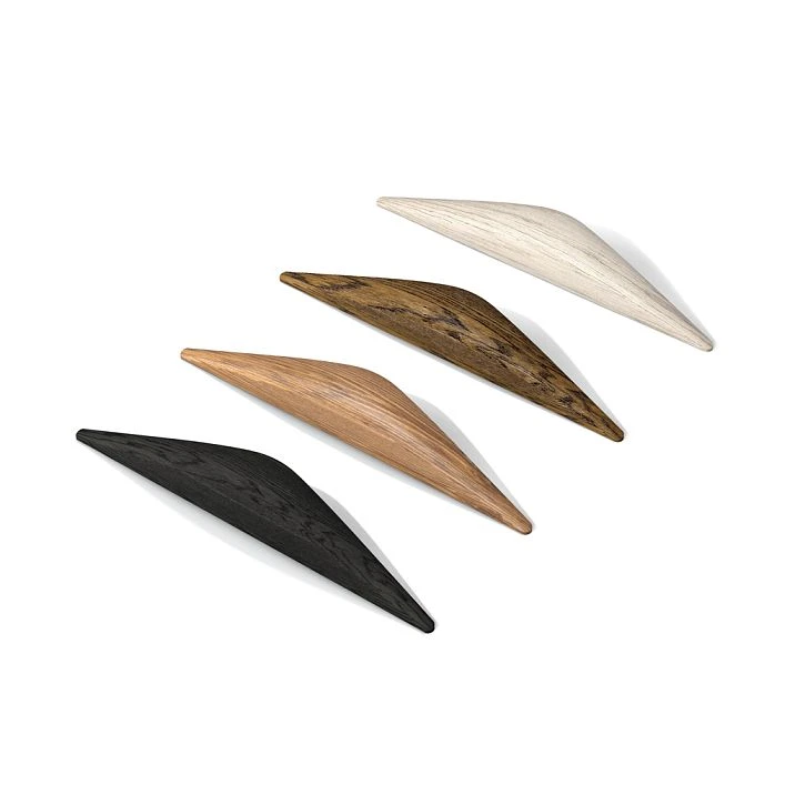 Wooden handles made of solid beech, oak painted