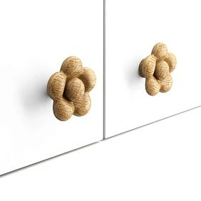 Solid Wood Furniture Handle Flower HL-043