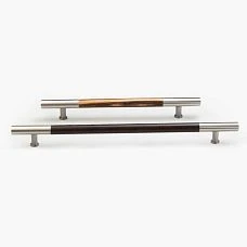 Oscar HL-061-1M furniture handle made of wood with metal inserts