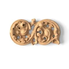 Decorative Wooden Plate with Carved Flower for Furniture Decoration