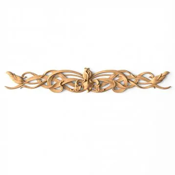 Oak or Beech Overlay N-057-1 with Carved Rose Ornament