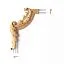 Decorative element MLD-3U-2R (A=300 B=200 C=21 mm) set for MLD-003 (Beech, Prestige)