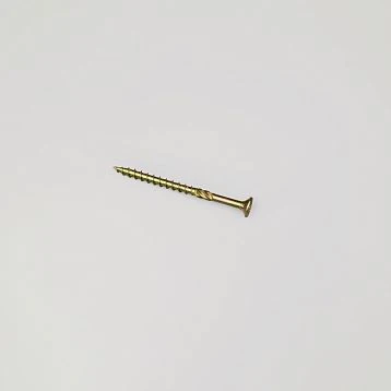 Construction screw 5x70 FUR-037 with concealed head TORX T-25, yellow zinc coating, for assembling medium-thickness furniture