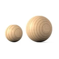 Profile view of spherical furniture leg MN-235 with emphasis on detailed finishing.