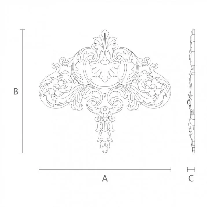 Wooden Decoration N-191, 210 mm size, buy at the Stavros interior decor store