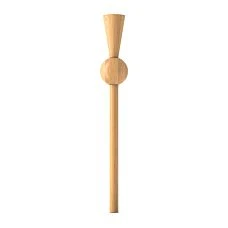 Modern furniture leg MN-237, height 750 mm, geometric profile, solid wood