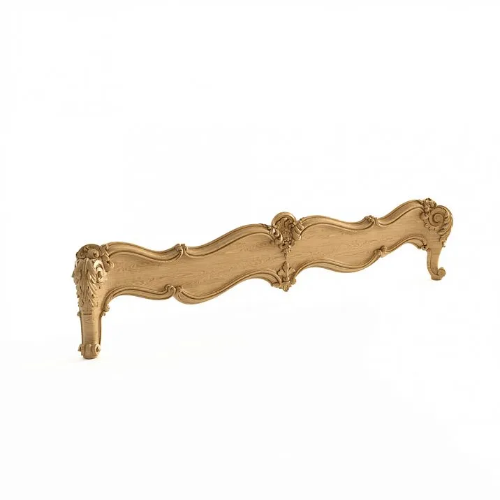 Front bed headboard KRVTC-001-2 from solid wood