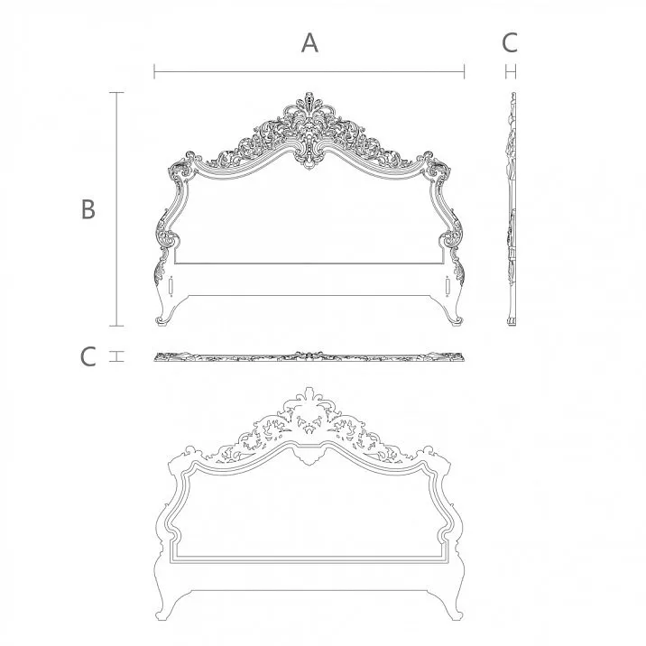 Backrest KRVTC-001-1, drawing