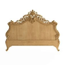 Backrest KRVTC-001-1 made of solid wood with carving, front view