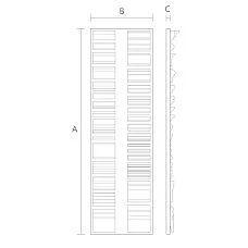 Stand for displaying moldings and decorative elements - drawing
