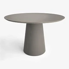 Camelot 002-015 table in gray finish &mdash; round table for modern interior, front view