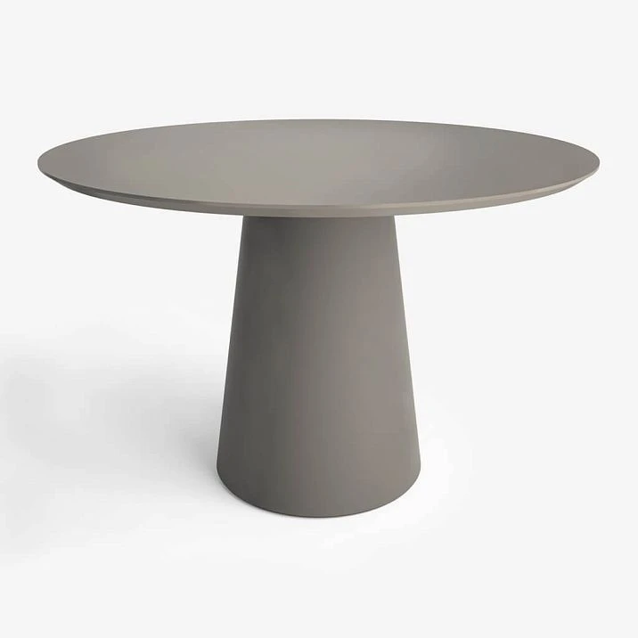 Camelot 002-015 table in gray finish &mdash; round table for modern interior, front view
