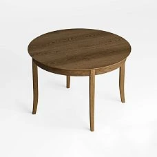Front view of table Chester 002-012, showcasing its elegant design and natural wood texture.