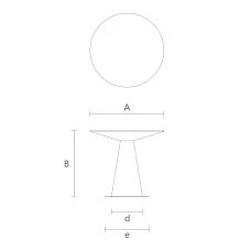 Round wooden table Svamp 002-013 drawing