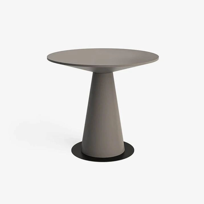 Round wooden table Svamp 002-013 made of solid oak and beech, painted
