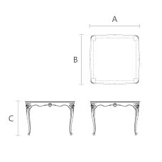 Table Versailles 002-001 drawing