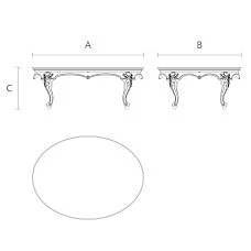 Coffee table Versailles 002-010 drawing