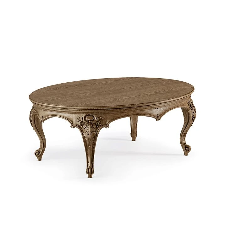 Versailles-002-010 coffee table in classic style made of oak and beech